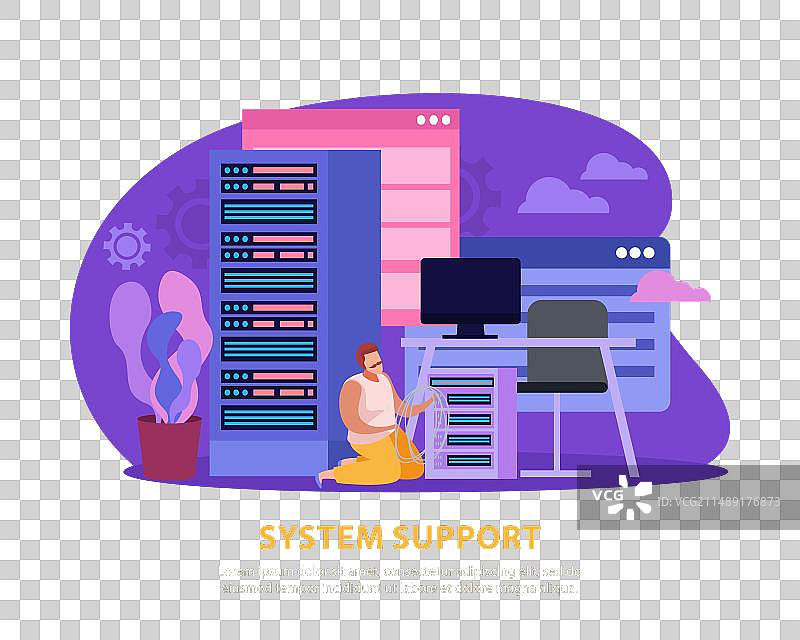 系统管理员扁平背景图片素材