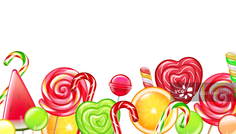逼真棒棒糖边框图片素材
