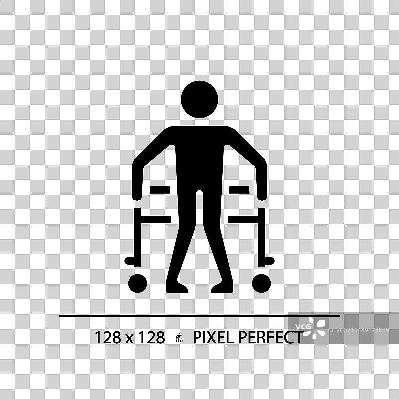 脑瘫黑色标志符号图片素材