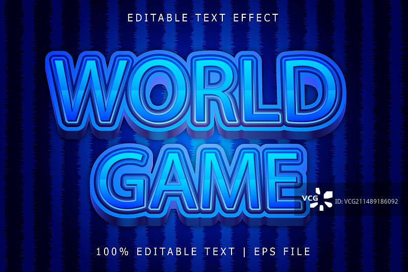 世界游戏可编辑文本3D效果图片素材