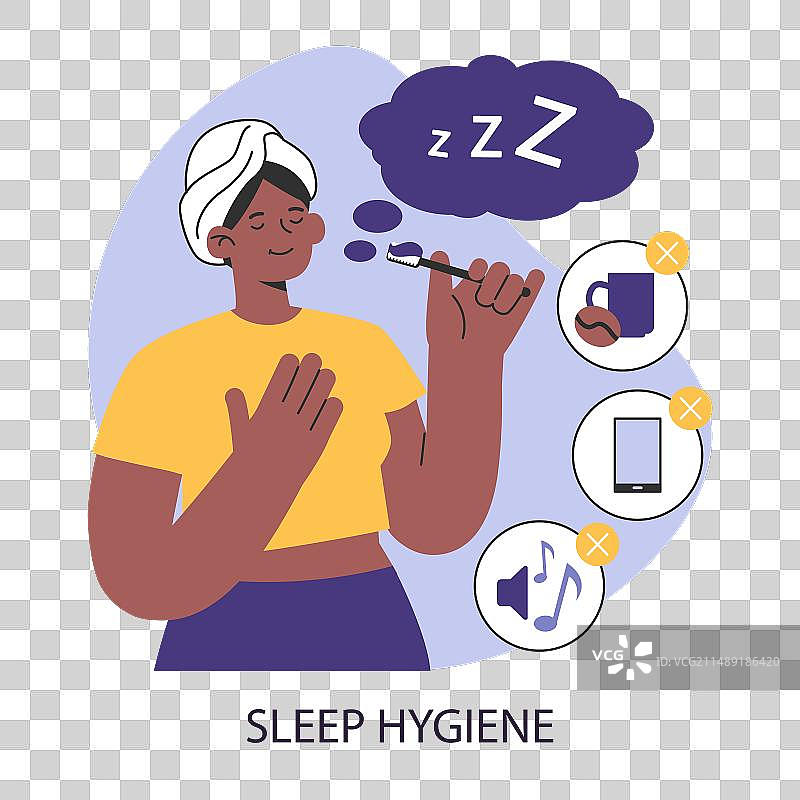睡眠卫生：更好的睡眠，平静的日常图片素材