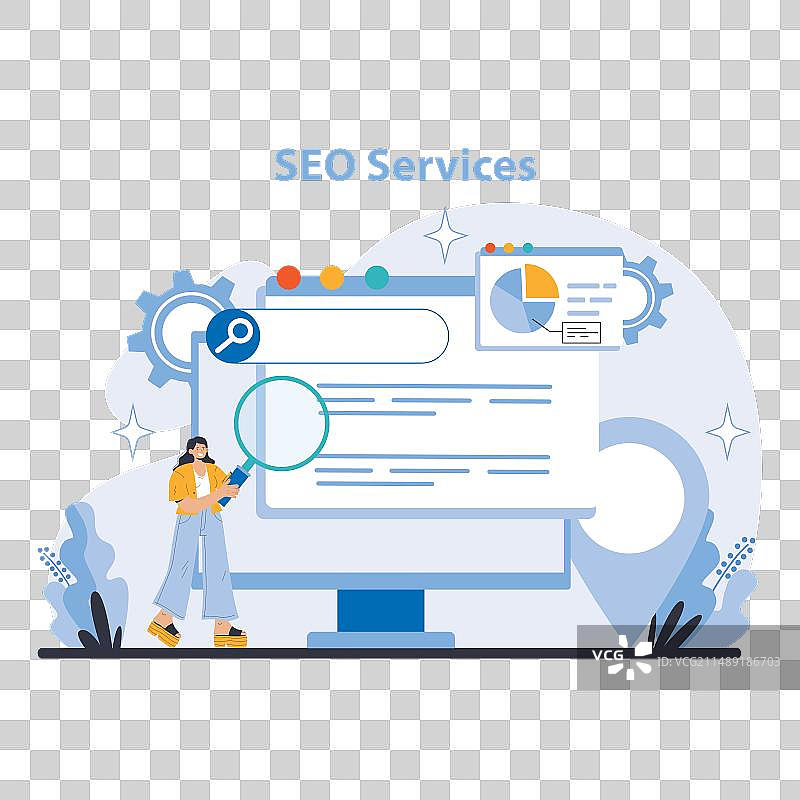 商业和营销概念扁平风格图片素材