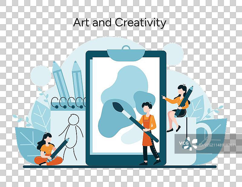 艺术家将脑海中的景象变为现实图片素材