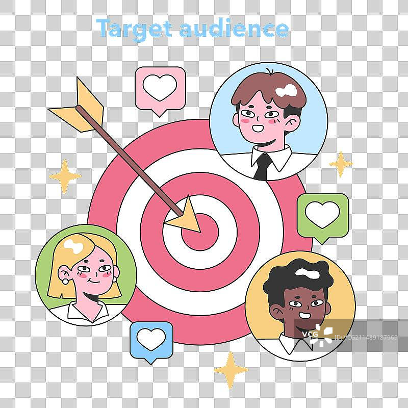 扁平风格目标受众概念图片素材