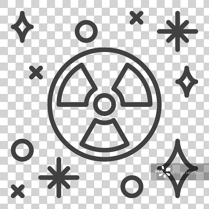 太空核武器辐射图标或标志图片素材
