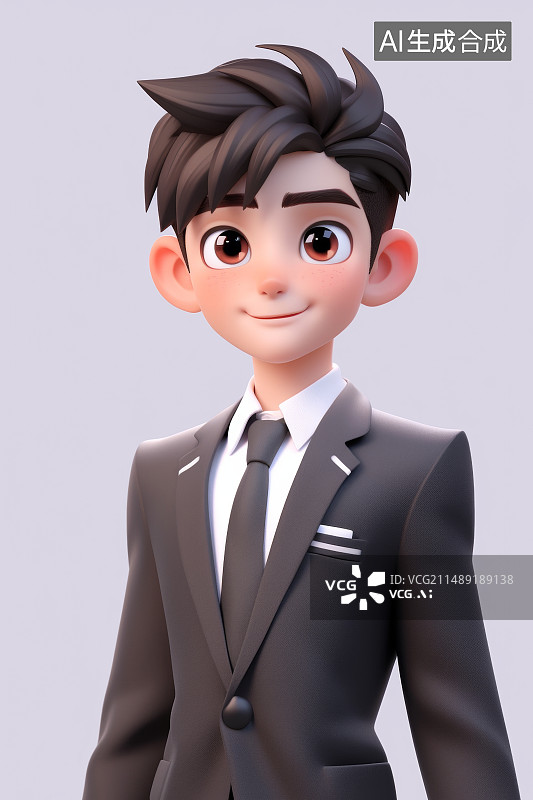 【AI数字艺术】3D渲染律师职业人物图片素材