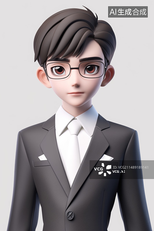 【AI数字艺术】3D渲染律师职业人物图片素材