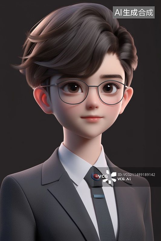 【AI数字艺术】3D渲染律师职业人物图片素材