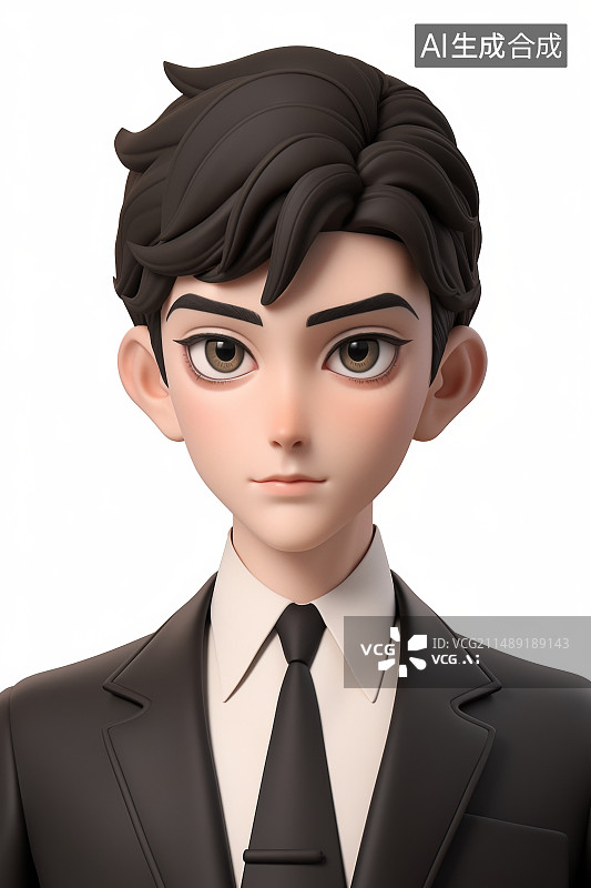 【AI数字艺术】3D渲染律师职业人物图片素材