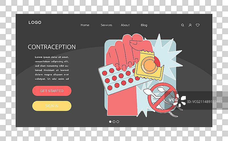 避孕方法与生育控制图片素材