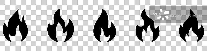 火焰图标合集：火焰符号与篝火图片素材