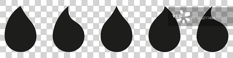 水滴形状图标，水或雨滴形状图片素材