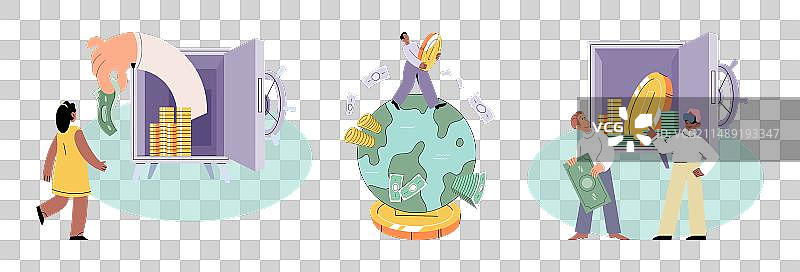 全球经济网络图片素材