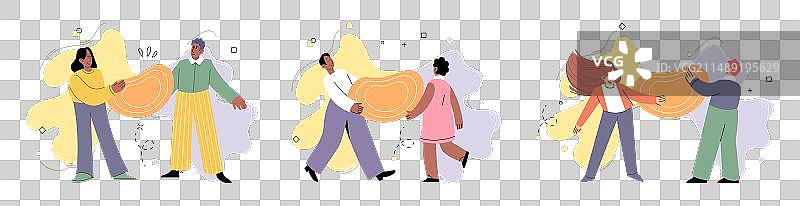 社交距离概念图图片素材