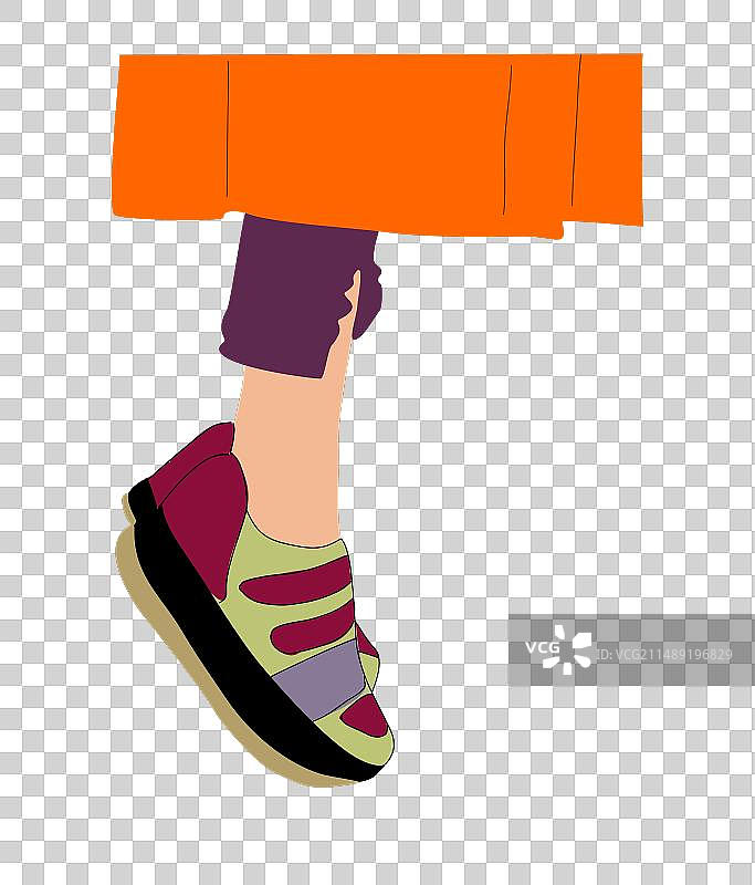 穿着时尚运动鞋的女人腿图片素材