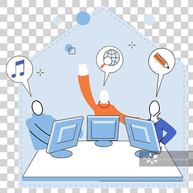 电脑实验室概念宣传图片素材