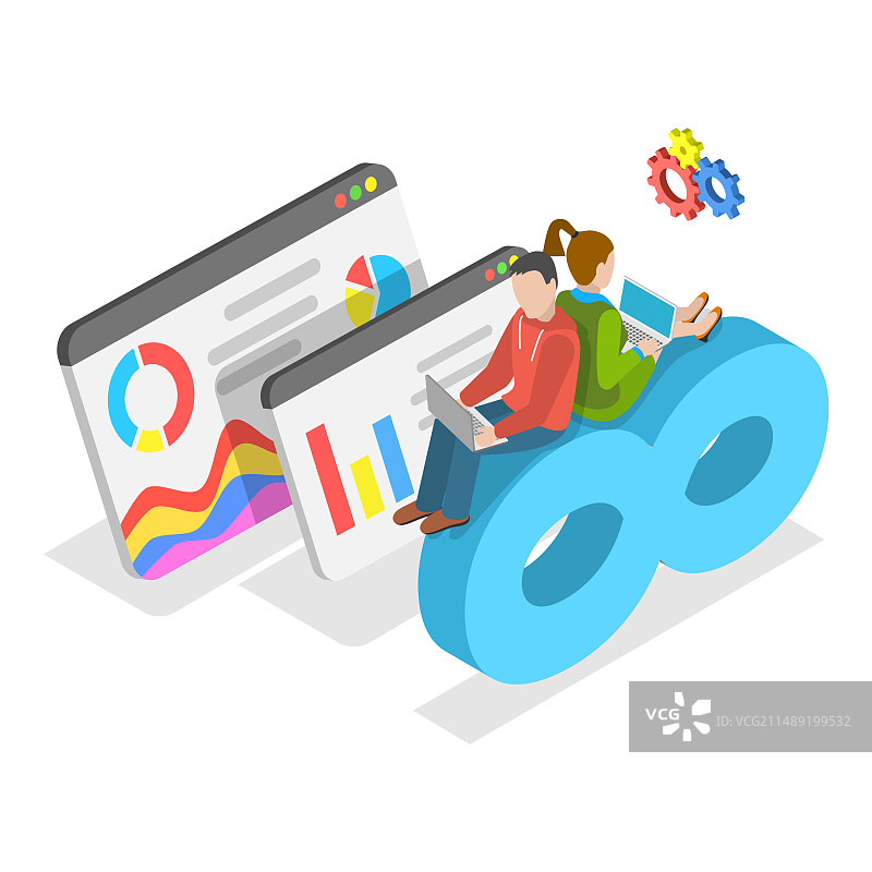 2.5D等距风格的软件图片素材