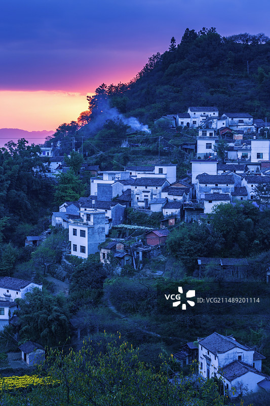 皖南初秋的山村图片素材