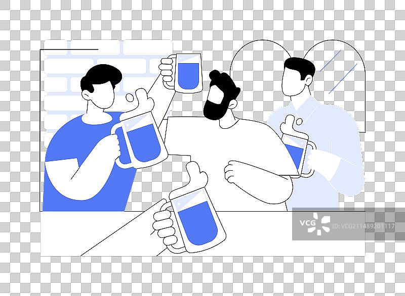 去酒吧的卡通形象图片素材