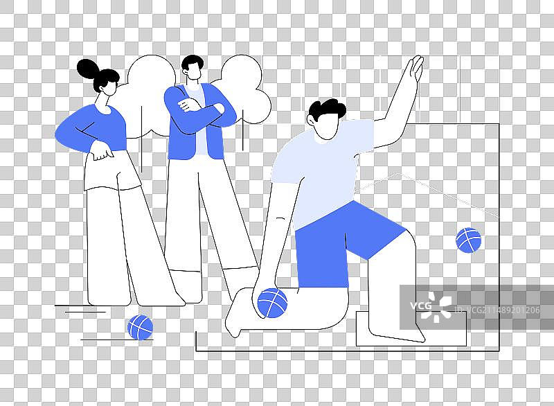 地滚球球场卡通图片素材