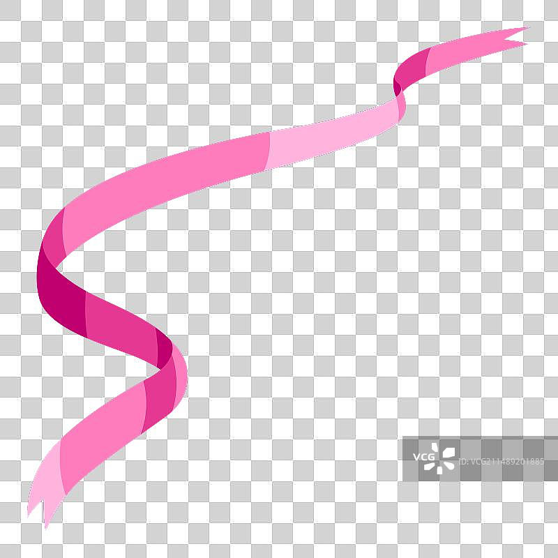 漂亮的卷曲粉色装饰丝带图片素材