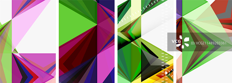 三角形混合几何概念海报设计图片素材