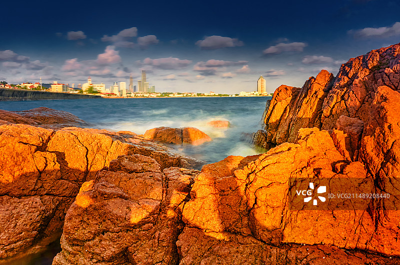 【日落余晖】(小青岛）图片素材