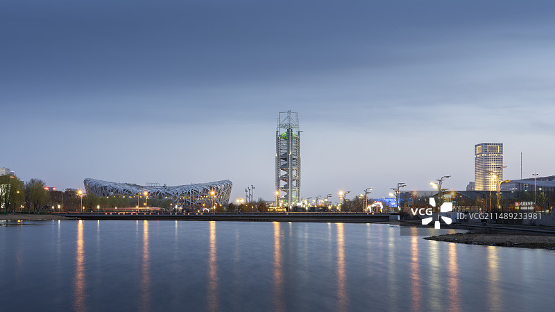 北京奥林匹克公园蓝调图片素材