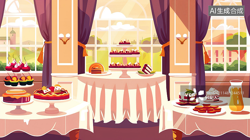 【AI数字艺术】可爱的手绘烧烤元素图片素材