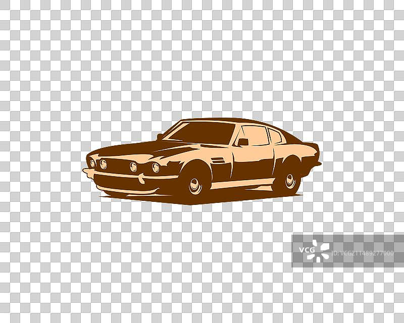 1964年阿斯顿·马丁经典超级跑车，适合用作Logo图片素材