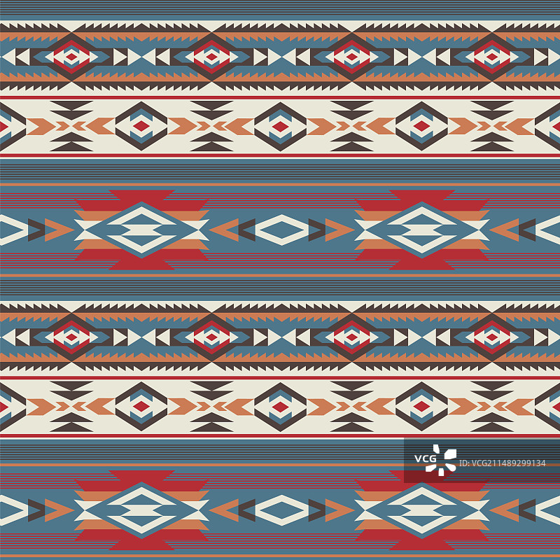 抽象民族阿兹特克无缝图案背景图片素材