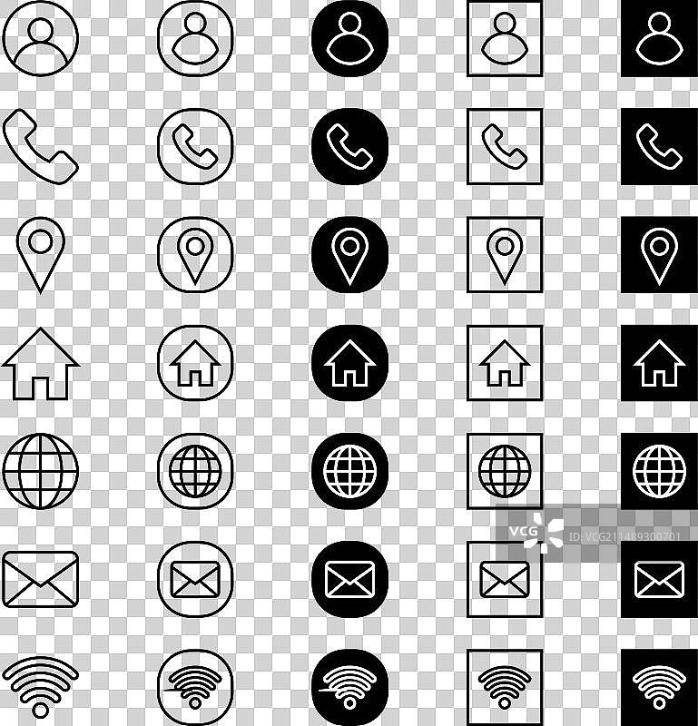 黑白社交图标EPS图片素材