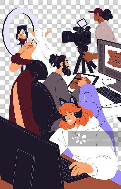 海报上的创意职业爱好者图片素材