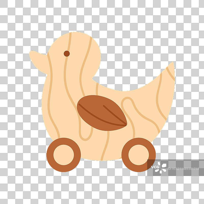 带轮子的木鸭玩具图片素材