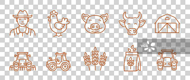 畜牧农场农业机械系列图片素材