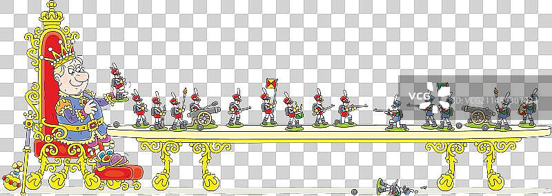 愤怒的国王玩玩具士兵图片素材