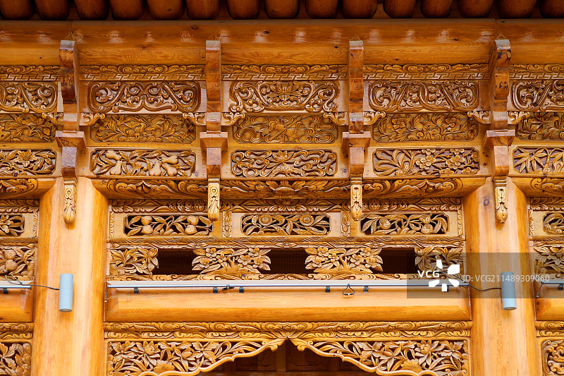 青海循化撒拉族门楣图片素材