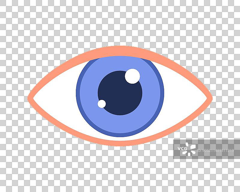 具有黑色瞳孔和蓝色虹膜的人眼视觉图片素材