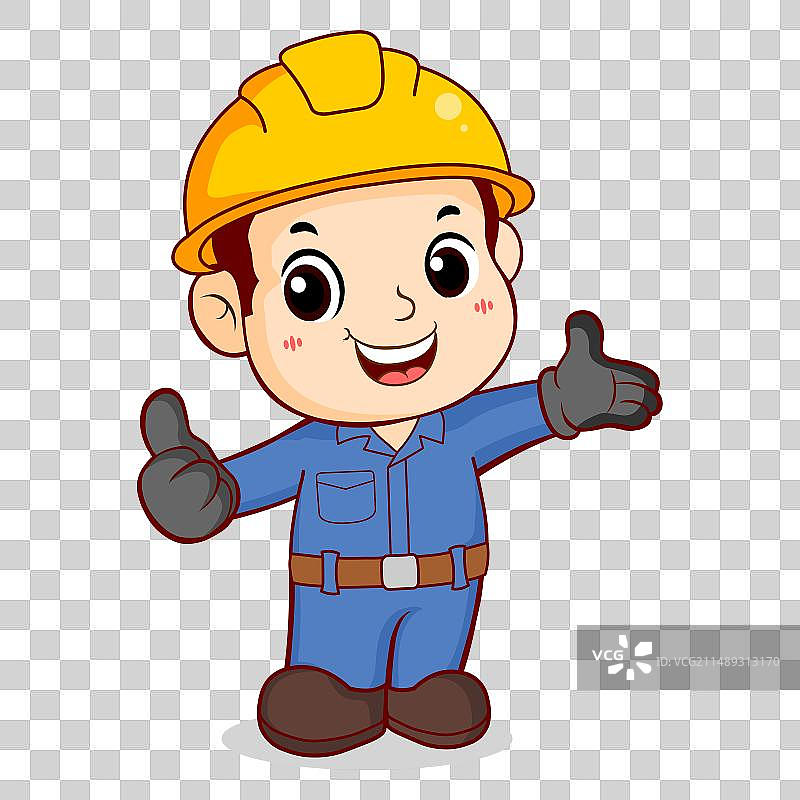 卡通工人矢量图图片素材