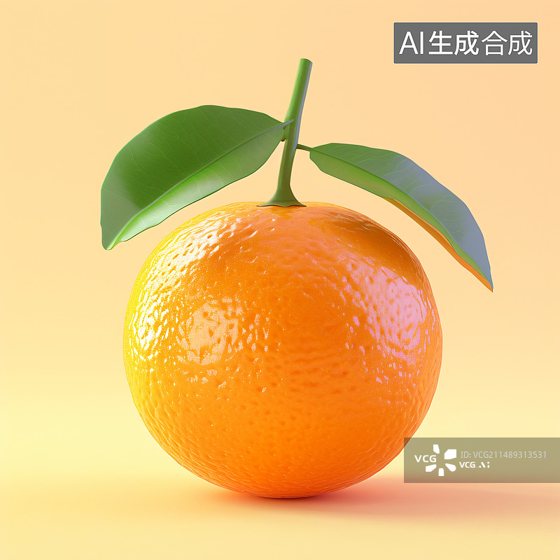 【AI数字艺术】橙子3D形象插画图片素材