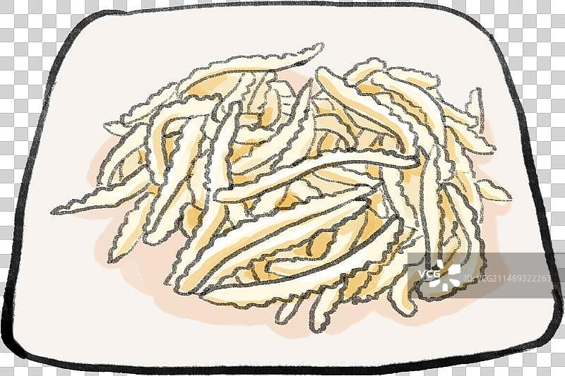 水墨风桂菜南宁美食粉虫插画图片素材