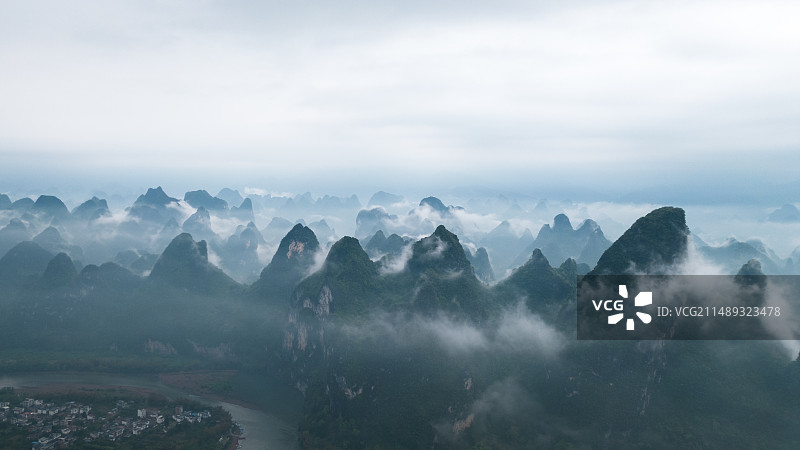 桂林阳朔漓江山水风景图片素材