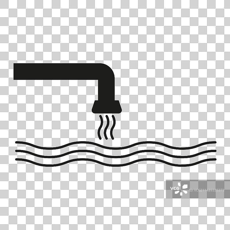 水龙头图标：温水、水流、卫生、实用图片素材