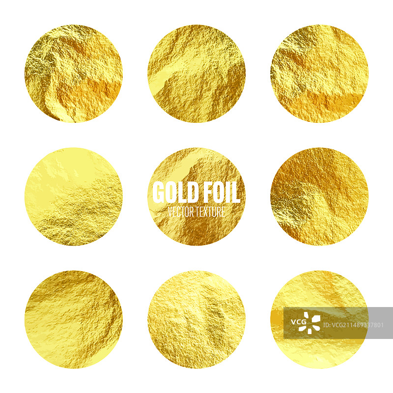 金色箔片闪亮手工圆圈图片素材