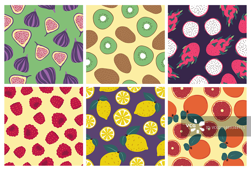 有机水果产品装饰图案集图片素材