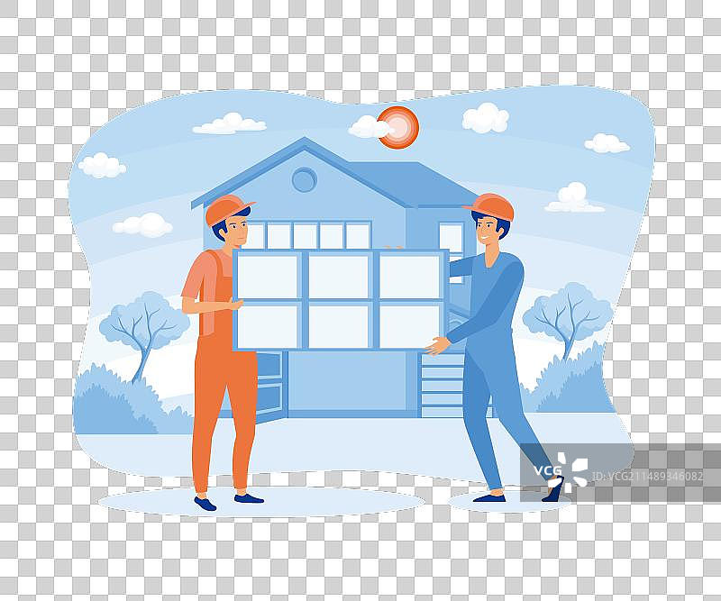 屋顶和地下室维修服务：聘请承包商图片素材