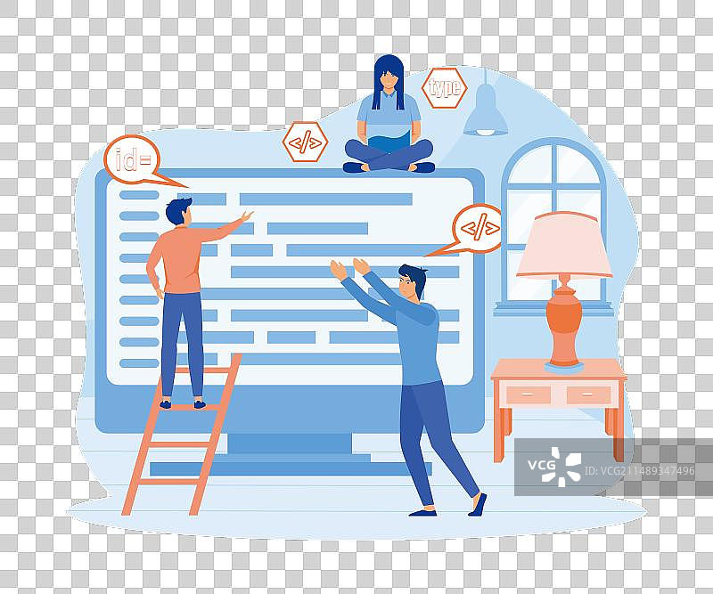 程序员编码和修正图片素材