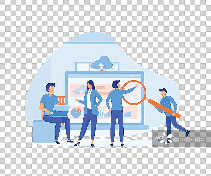 商业技术服务与数据概念图片素材