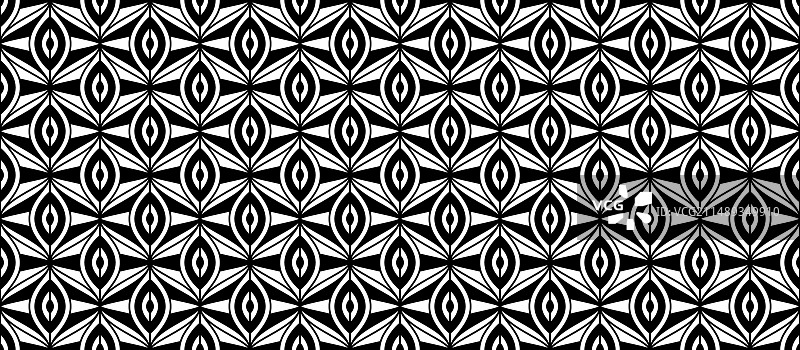 复古装饰艺术无缝图案重复黑色图片素材