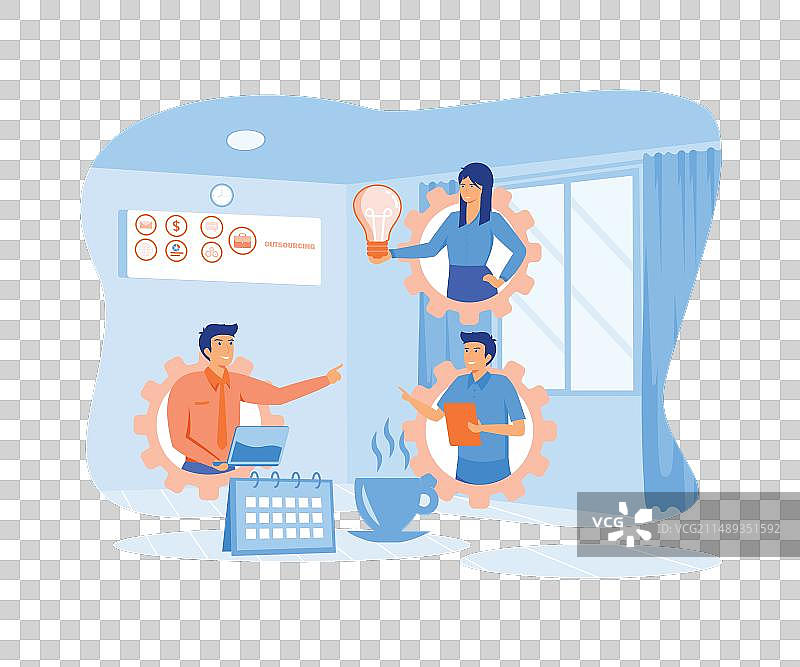 外包概念团队合作创意图片素材